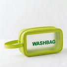 Necessaire Organizadora Viagem Impermeável Transparente Modelo:Verde