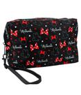 Necessaire Preto Minnie 15x7x21cm Disney