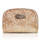 Necessaire Retangular Diamantes Jacki Design Dourado