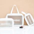 Necessaire Transparente Organizador Maquiagem Kit 3 Pecas