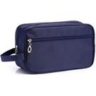 Necessaire Unissex Casual Com Alça Lateral Organizador Prática Mala Viagem Resistente - Couro