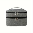 Necessaire Viagem Bolsa Dupla Organizador Cinza