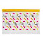 Necessaire ziplock p frases cores e amores abelha38785