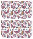 Necessarie Carteira Borboletas Fundo Branco - Sintético Doll