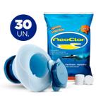 Neoclor pastilha 3 em 1 e flutuador para manutenção e limpeza de piscinas