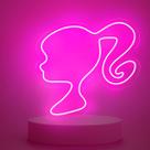Neon Barbie Led logo painel luminaria decoração Festa