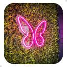 Neon Led Borboleta Rosa decoração Quarto Festa Neon Led Borboleta Rosa decoração Quarto Festa