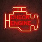 Neon Sign Check Engine Garage LED de 15 x 11 polegadas alimentado por USB
