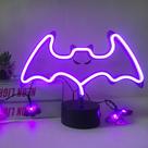 Neon Sign Derdor Halloween Bat roxo alimentado por USB/bateria