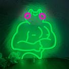 Neon Sign manimo Fitness Frog LED Muscle 30x33cm alimentado por USB