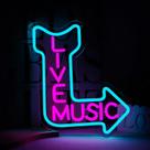 Neon Sign qbanziou Música ao vivo para decoração de parede, luz LED Neon Sign qbanziou Música ao vivo para decoração de parede, luz LED
