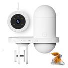 Newpet Alimentador Automático com Câmera WiFi para Peixes Dosador Programável com Controle por App, Bivolt