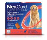 Nexgard Spectra Antipulgas E Vermífugo Cães 30,1kg A 60kg 1 Tablete Cor:Carne