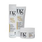 Ng De France Kit Pós Química Fast Liss Shampoo 300ml + Condicionador 200ml + Máscara 250g Manutenção do Efeito Liso