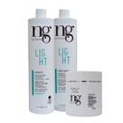 Ng De France Kit Shampoo Light Cabelos Finos e Oleosos 1L + Condicionador Light 1L + Máscara 500g
