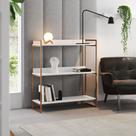 Nicho 3 Prateleiras 95cm Industrial Córdoba Cobre e Branco