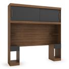 Nicho Aereo Casal Genova com Mesa de Cabeceira Ipe Wood Grafite Batrol Nicho Aereo Casal Genova com Mesa de Cabeceira Ipe Wood Grafite Batrol