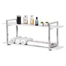 Nicho Banheiro Cromado Com Prateleiras Branco 80cm