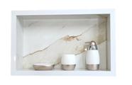 Nicho Banheiro Porcelanato box 30x50x(9) Borda De Alumínio.