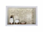 Nicho Banheiro Porcelanato box 30x50x11 Borda De Alumínio.