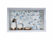 Nicho Banheiro Porcelanato box 30x50x11 Borda De Alumínio.