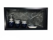Nicho Banheiro Porcelanato box 30x60x11 Borda De Alumínio.
