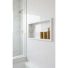 Nicho Banheiro Porcelanato Calacata 60x30x11cm Organiza Box