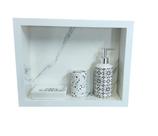 Nicho Banheiro Porcelanato/Cerâmica 30x50x11 Calacata Azul