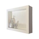 Nicho Banheiro Porcelanato Sobrepor Branco 37x56x11 c/ kit de instalação
