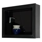 Nicho Banheiro Porcelanato Sobrepor Preto 37x56x11 c/ kit de instalação