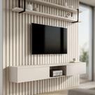 Nicho Basculante 180cm c/ 2 Portas p/ Painel de TV 100% MDF