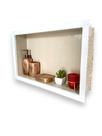 Nicho Box Porcelanato Banheiro 33x53x10 Beje Avório