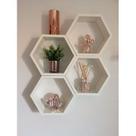Nicho Colmeia Hexagonal 4 Peças Mdf 15mm Brancotx Decoração Nicho Colmeia Hexagonal 4 Peças Mdf 15mm Brancotx Decoração
