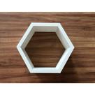Nicho Colmeia Hexagonal 6 Unidades Branco Para Decoração Mdf