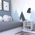 Nicho com Prateleira para Quarto Infantil Bramov Móveis Branco Nicho com Prateleira para Quarto Infantil Bramov Móveis Branco