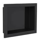 Nicho De Banheiro Plástico Para Embutir 30X40 Preto - Arquitech
