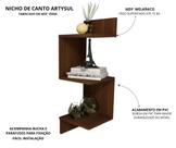 Nicho de canto Artysul MDF Nogueira