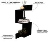 Nicho de canto Artysul MDF Preto