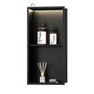 Nicho de chuveiro Qeke em aço inoxidável 30x60cm com faixa de LED e sensor