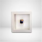 Nicho de embutir em mármore sintético branco 30x30cm 1 LED