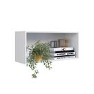 Nicho de Parede Horizontal Branco Organizador Multiuso 81x26cm Funcionale Sala Escritório