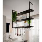 Nicho de Teto Indústrial Denver 120cm Preto