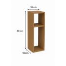 Nicho Decorativo 60x18cm em Madeira Louro Freijó Ideal para Quarto, Sala ou Banheiro"