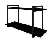 Nicho Decorativo Em Aço Preto e Tampo MDF Preto 80 Cm10 Nicho Decorativo Em Aço Preto e Tampo MDF Preto 80 Cm10