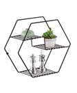 nicho decorativo hexagonal preto fosco 1902pt - future