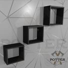 Nicho Decorativo kit 3 peças Escritório comercio sala quarto cozinha banheiro 100% MDF
