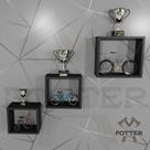 Nicho Decorativo kit 3 Peças Organizador Preto 100% MDF