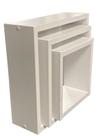 Nicho decorativo kit 3 unidades branco