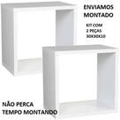 Nicho Decorativo Mdf Kit Com 2 Unidades, Grande 30x30x10