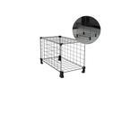 Nicho Decorativo Organizador de Mesa Livros Estante Aramada 1 Nicho 40cm Profundidade Preto